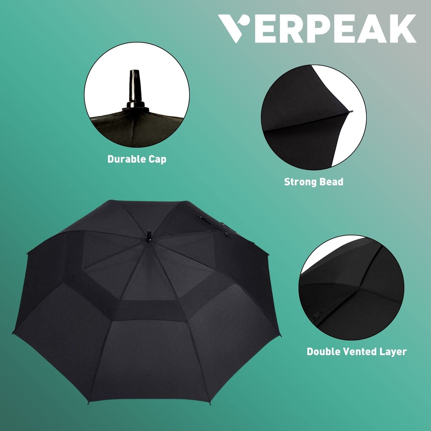 Verpeak Golf Umbrella 62" VP-UA-100-HD - SILBERSHELL