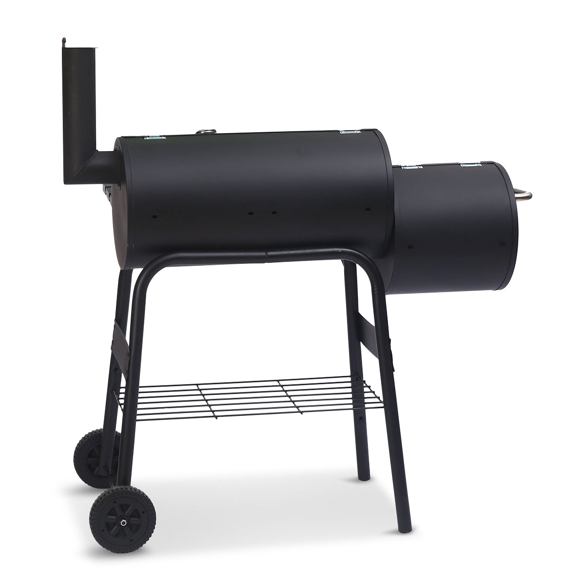 Wallaroo 2-in-1 Outdoor Barbecue Grill & Offset Smoker - SILBERSHELL