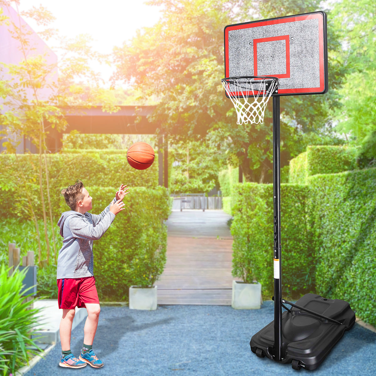 Kahuna Height-Adjustable Basketball Hoop Backboard Portable Stand - SILBERSHELL