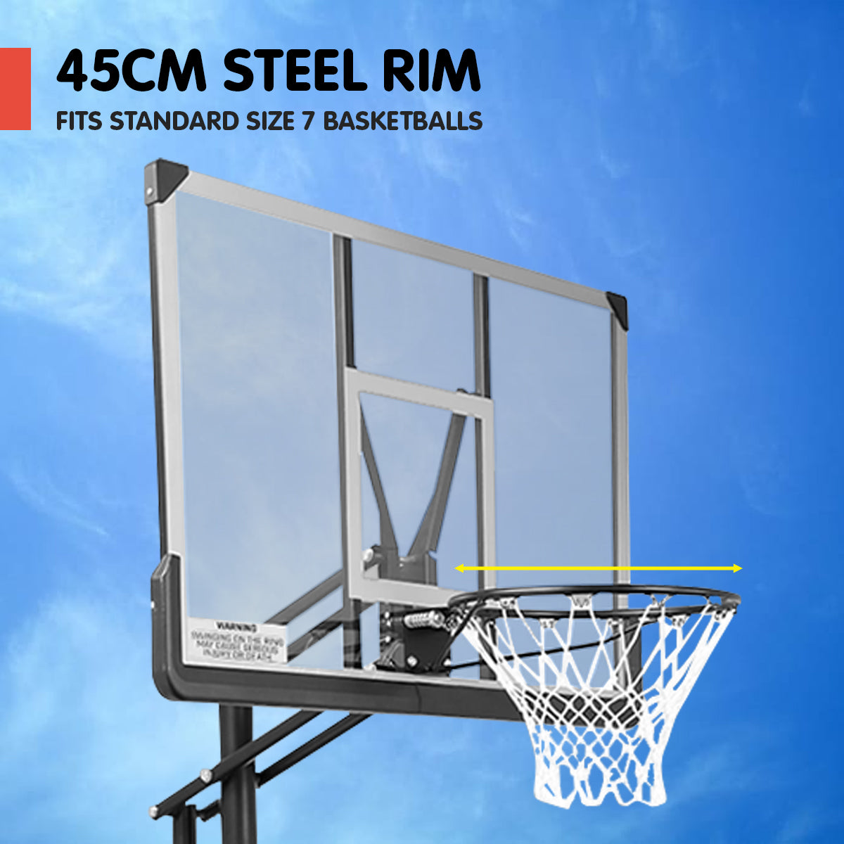 Kahuna Height-Adjustable Basketball Portable Hoop for Kids and Adults - SILBERSHELL