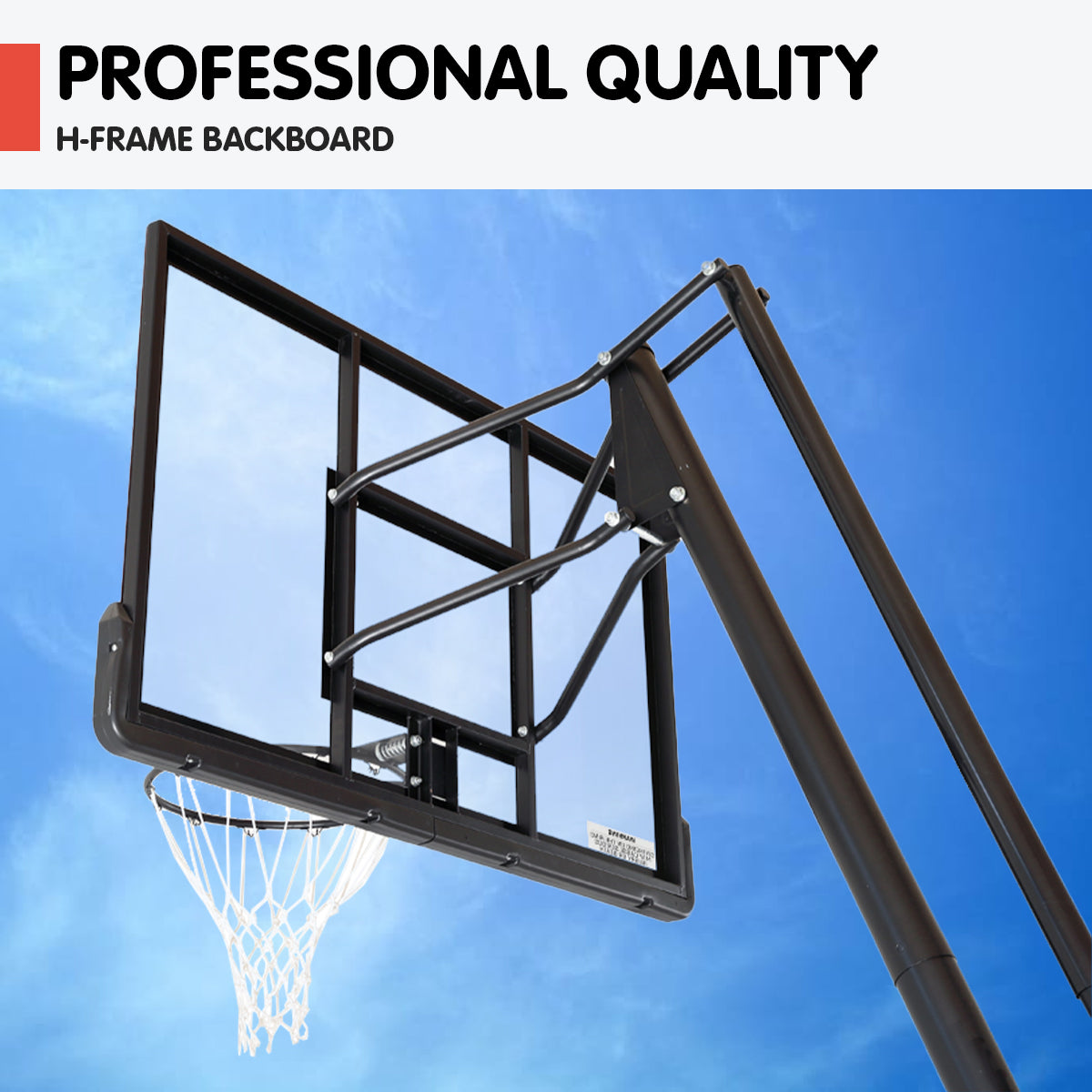 Kahuna Portable Basketball Ring Stand w/ Adjustable Height Ball Holder - SILBERSHELL