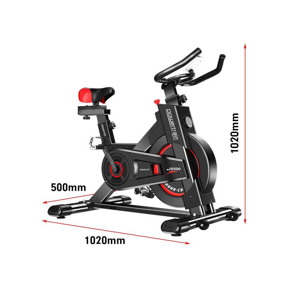 Powertrain IS-500 Heavy-Duty Exercise Spin Bike Electroplated - Black - SILBERSHELL