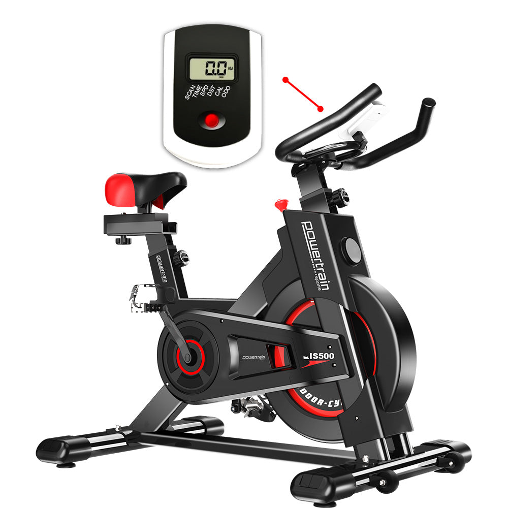 Powertrain IS-500 Heavy-Duty Exercise Spin Bike Electroplated - Black - SILBERSHELL