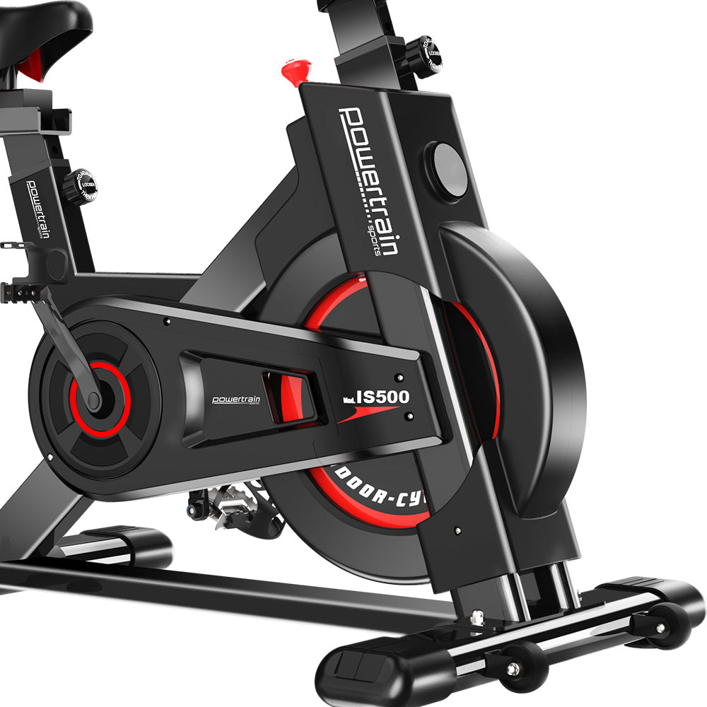 Powertrain IS-500 Heavy-Duty Exercise Spin Bike Electroplated - Black - SILBERSHELL