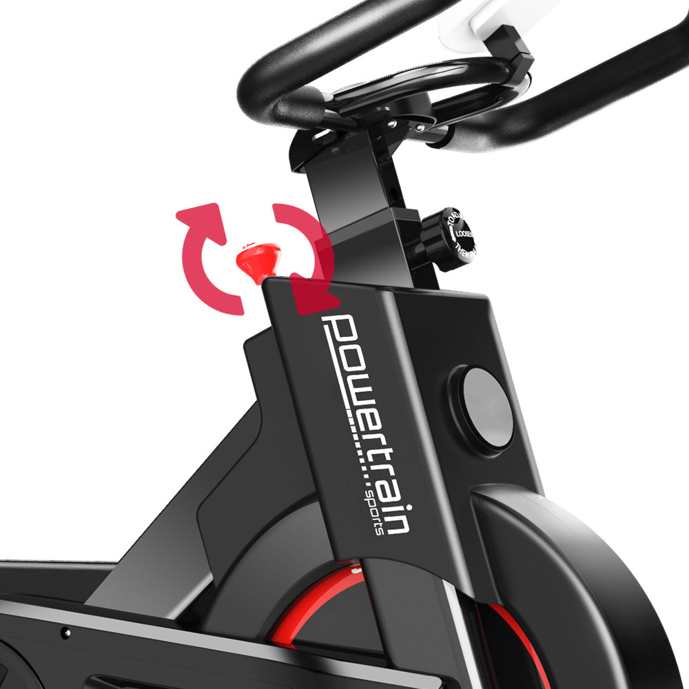 Powertrain IS-500 Heavy-Duty Exercise Spin Bike Electroplated - Black - SILBERSHELL