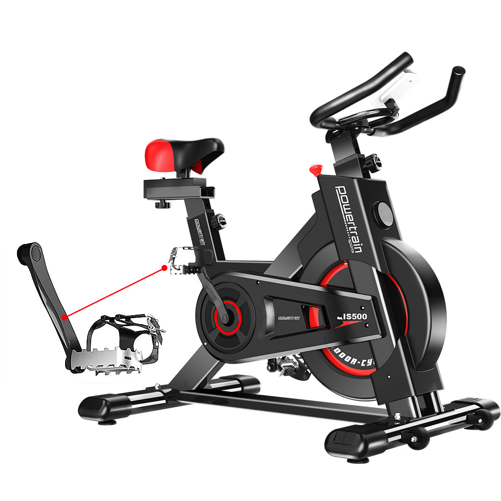 Powertrain IS-500 Heavy-Duty Exercise Spin Bike Electroplated - Black - SILBERSHELL