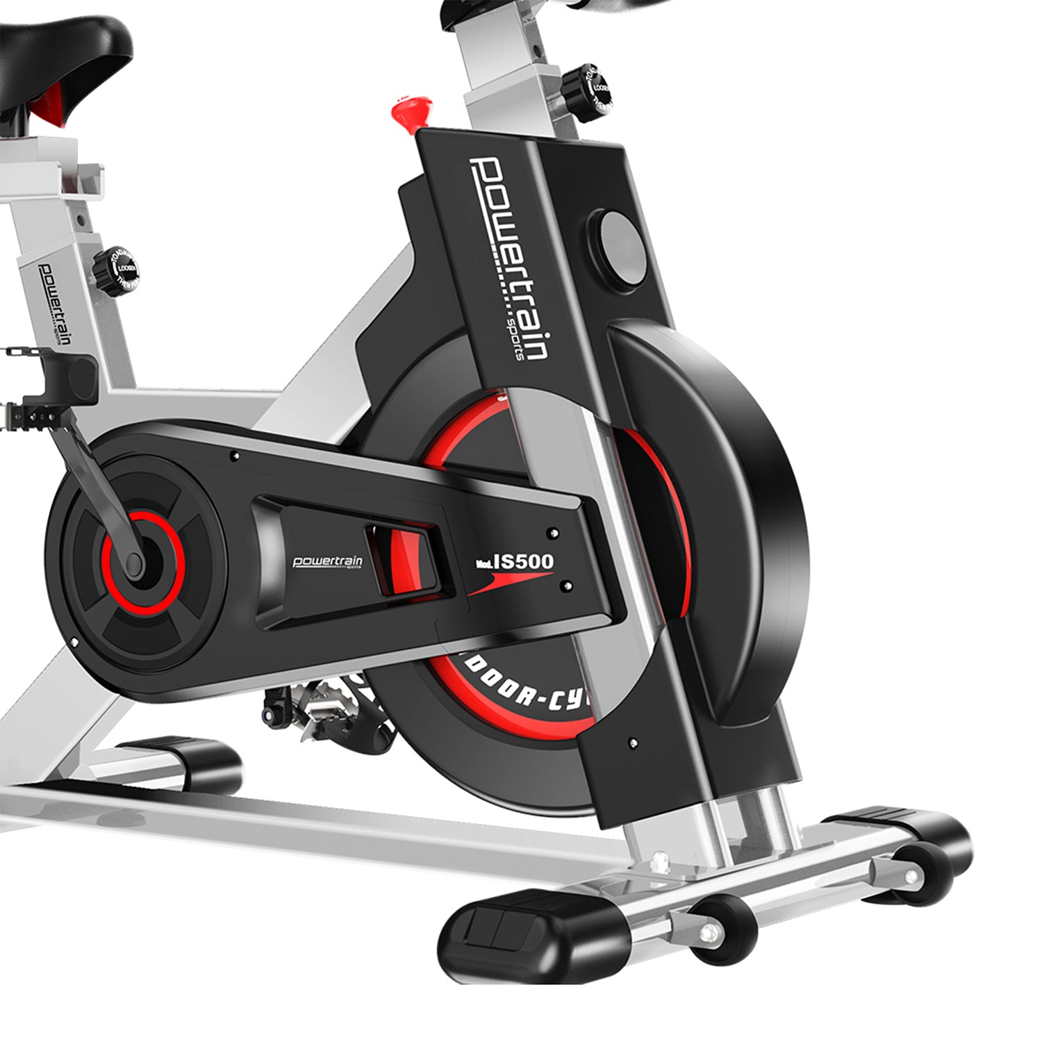 Powertrain IS-500 Heavy-Duty Exercise Spin Bike Electroplated - Silver - SILBERSHELL
