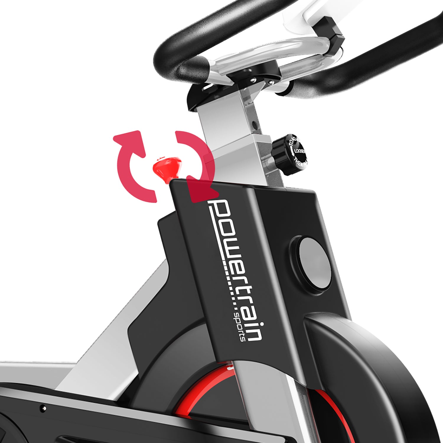 Powertrain IS-500 Heavy-Duty Exercise Spin Bike Electroplated - Silver - SILBERSHELL