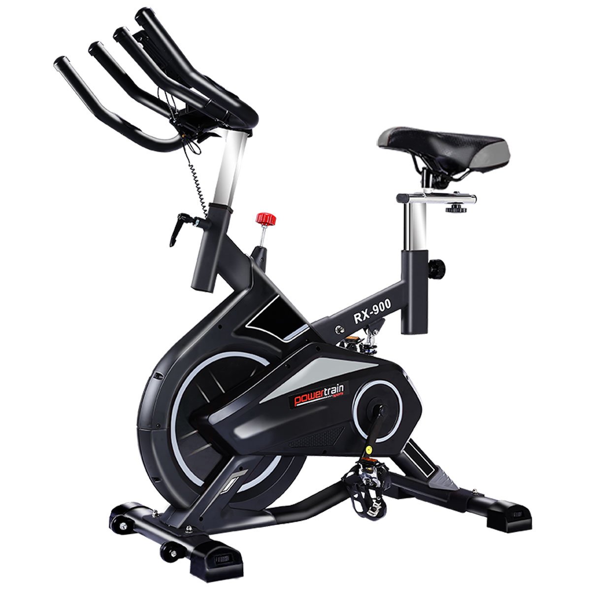 Powertrain RX-900 Exercise Spin Bike Cardio Cycling - Silver - SILBERSHELL