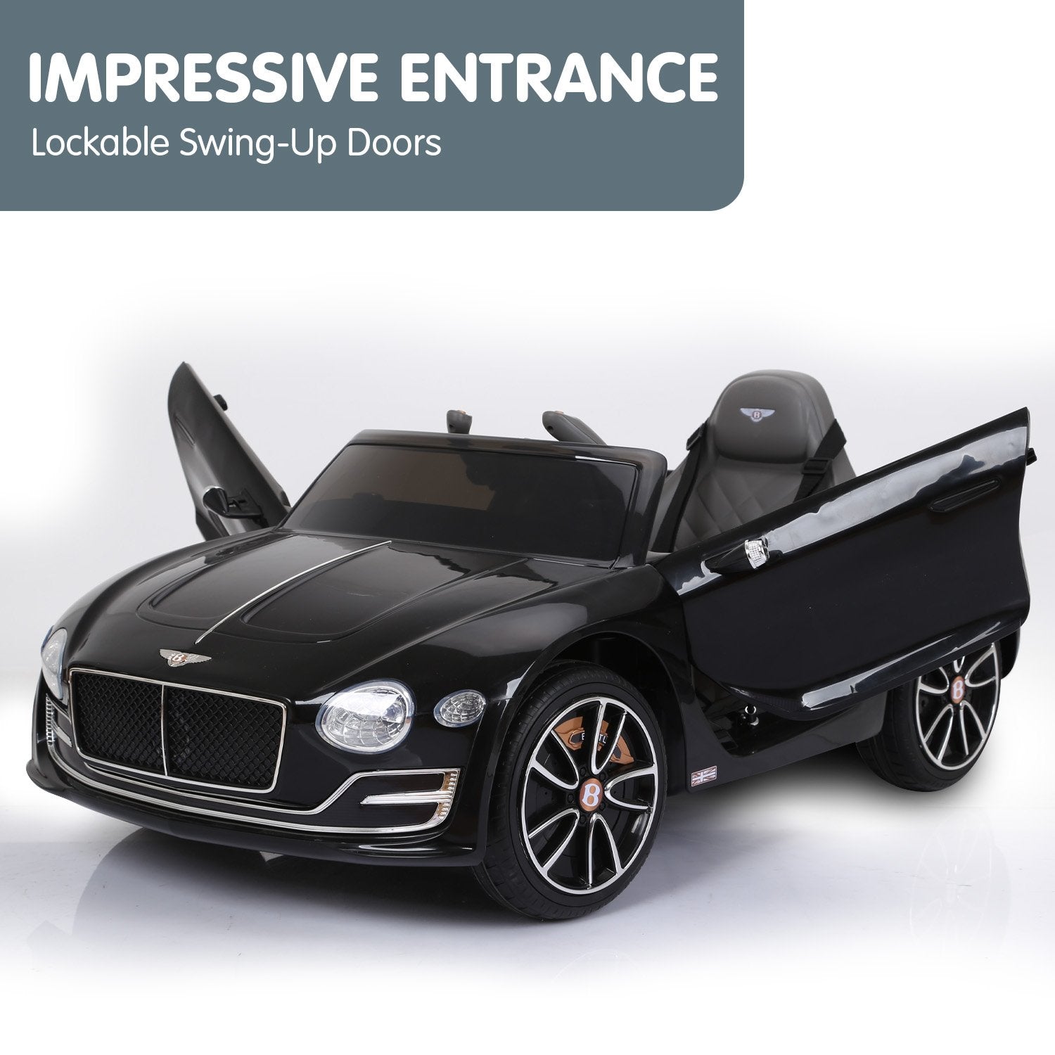 Kahuna Bentley Exp 12 Licensed Speed 6E Electric Kids Ride On Car Black - SILBERSHELL