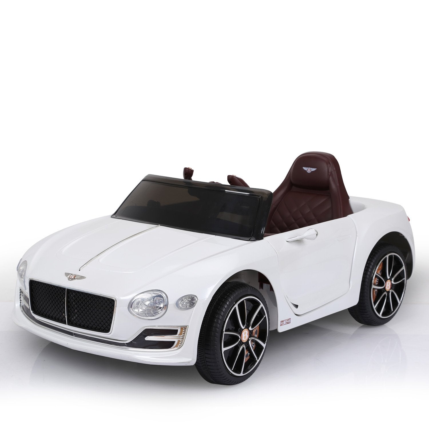 Kahuna Bentley Exp 12 Speed 6E Licensed Kids Ride On Electric Car Remote Control - White - SILBERSHELL