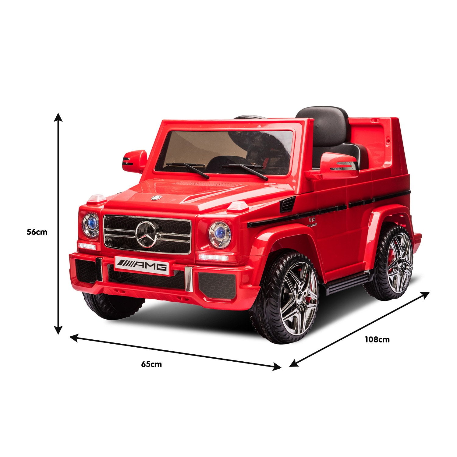 Kahuna Mercedes Benz AMG G65 Licensed Kids Ride On Electric Car with RC - Red - SILBERSHELL