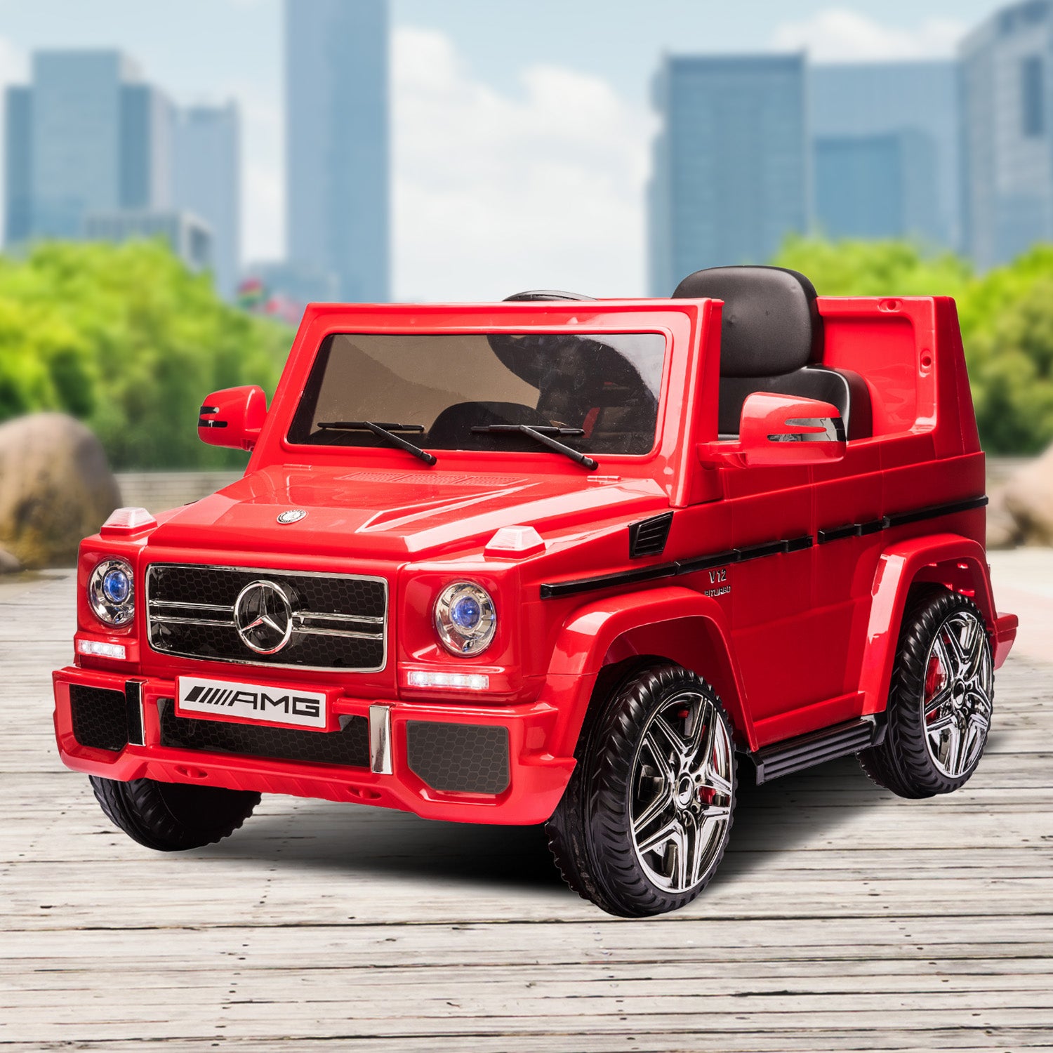 Kahuna Mercedes Benz AMG G65 Licensed Kids Ride On Electric Car with RC - Red - SILBERSHELL