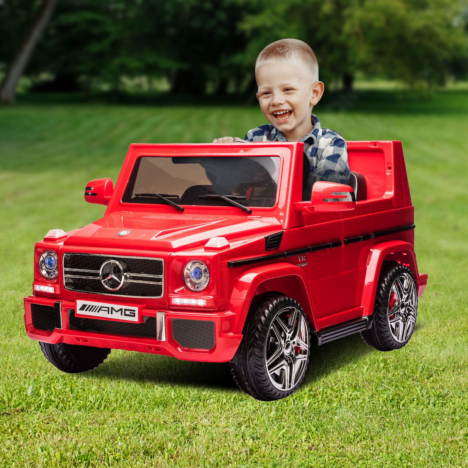 Kahuna Mercedes Benz AMG G65 Licensed Kids Ride On Electric Car with RC - Red - SILBERSHELL