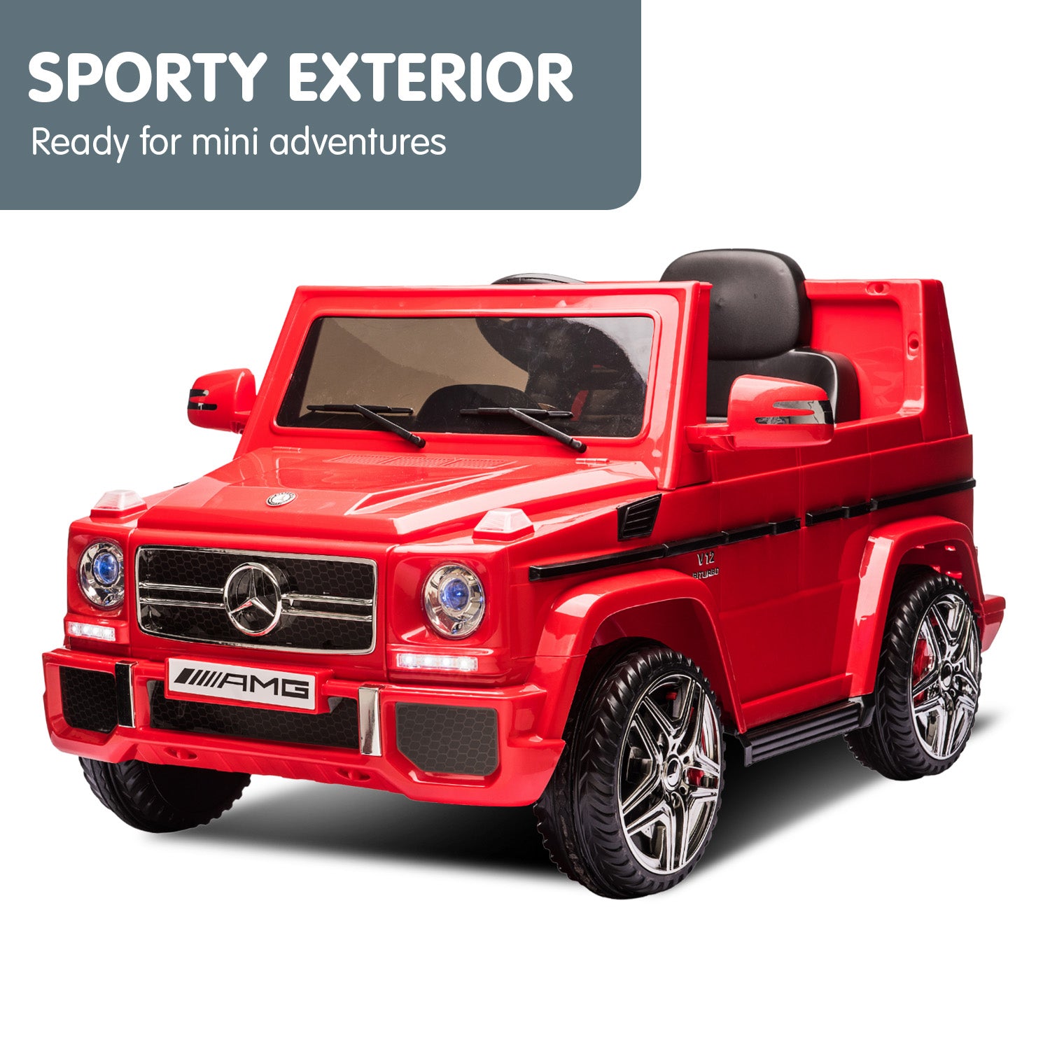 Kahuna Mercedes Benz AMG G65 Licensed Kids Ride On Electric Car with RC - Red - SILBERSHELL