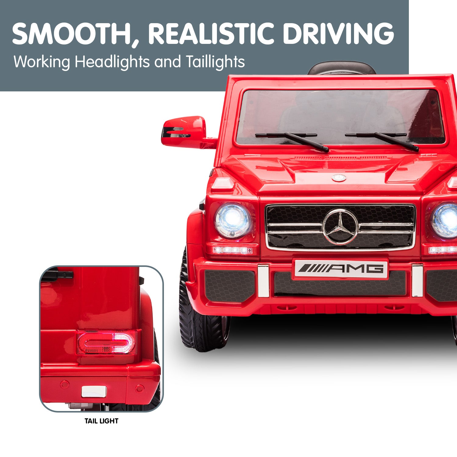 Kahuna Mercedes Benz AMG G65 Licensed Kids Ride On Electric Car with RC - Red - SILBERSHELL