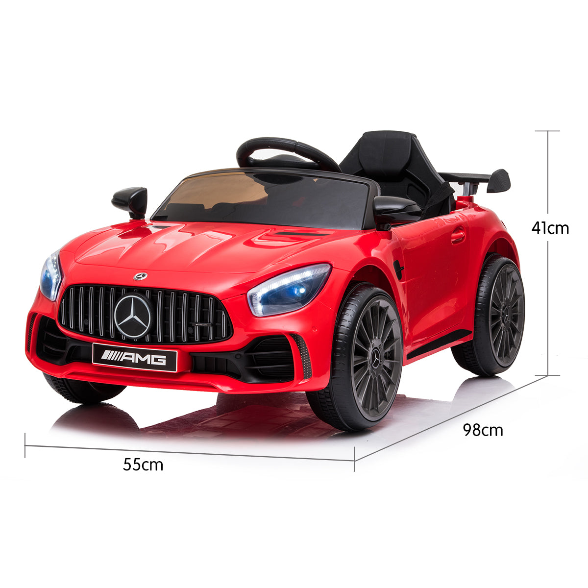 Kahuna Mercedes Benz Licensed Kids Electric Ride On Car Remote Control - Red - SILBERSHELL