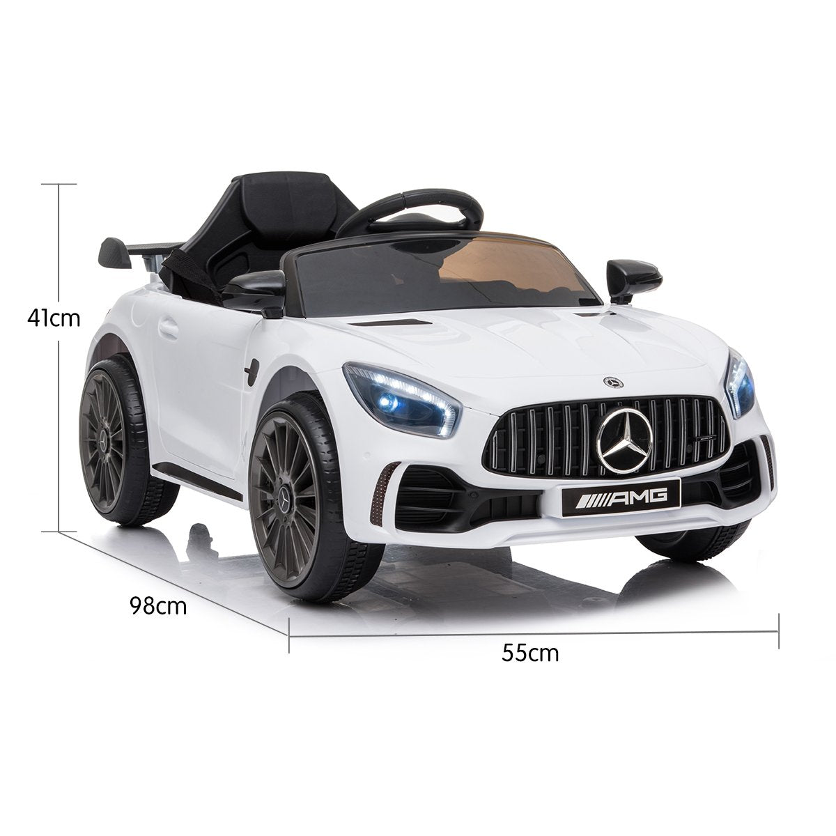 Kahuna Mercedes Benz Licensed Kids Electric Ride On Car Remote Control - White - SILBERSHELL