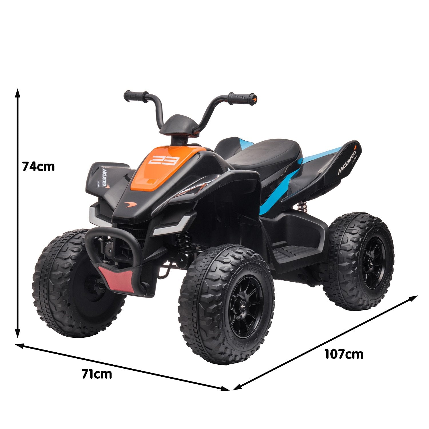 Kahuna MCL35 McLaren Ride On Electric Quad Bike - Black - SILBERSHELL