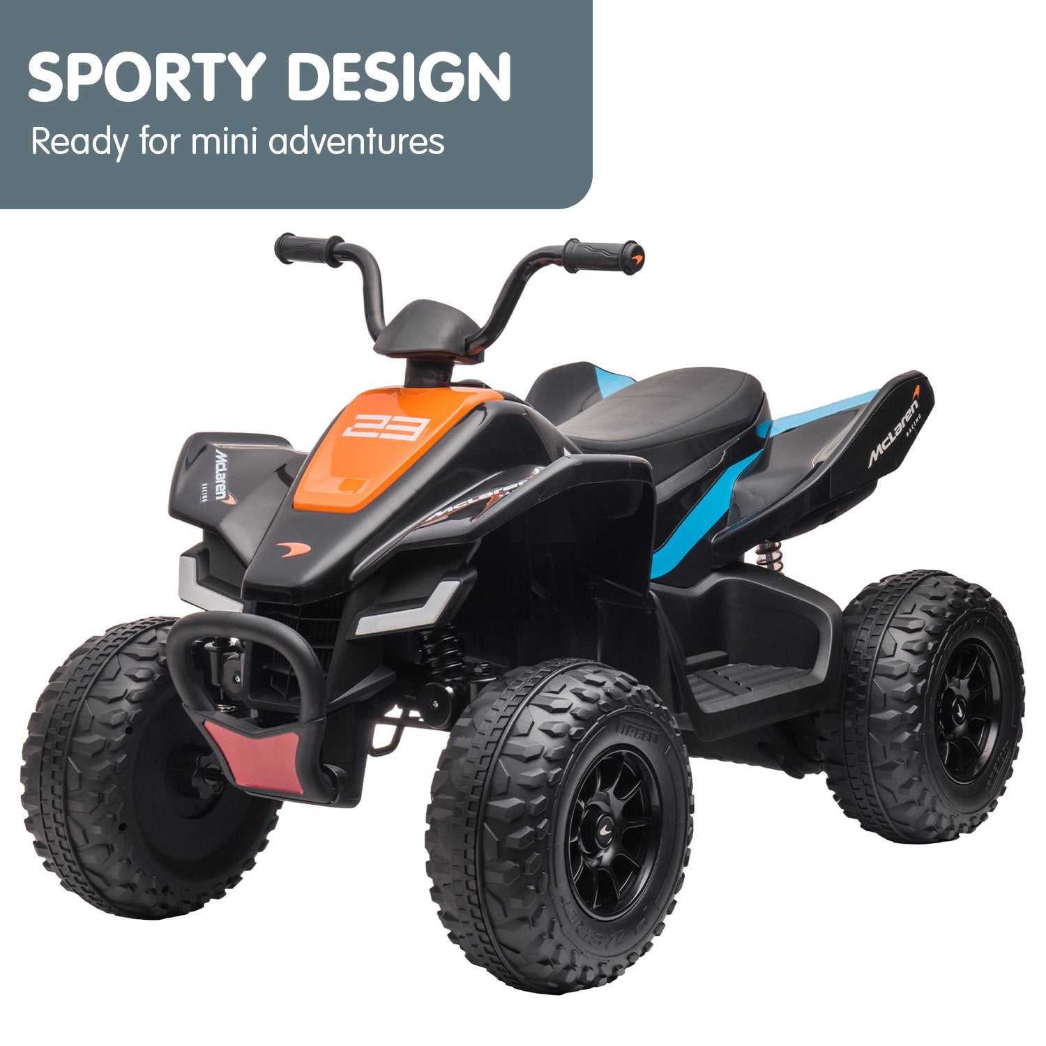 Kahuna MCL35 McLaren Ride On Electric Quad Bike - Black - SILBERSHELL