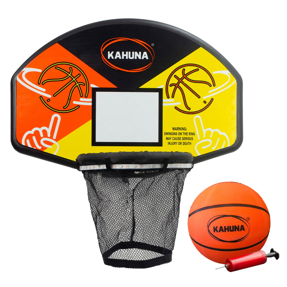 Kahuna Trampoline Led Basketball Hoop Set With Light-up Ball - SILBERSHELL
