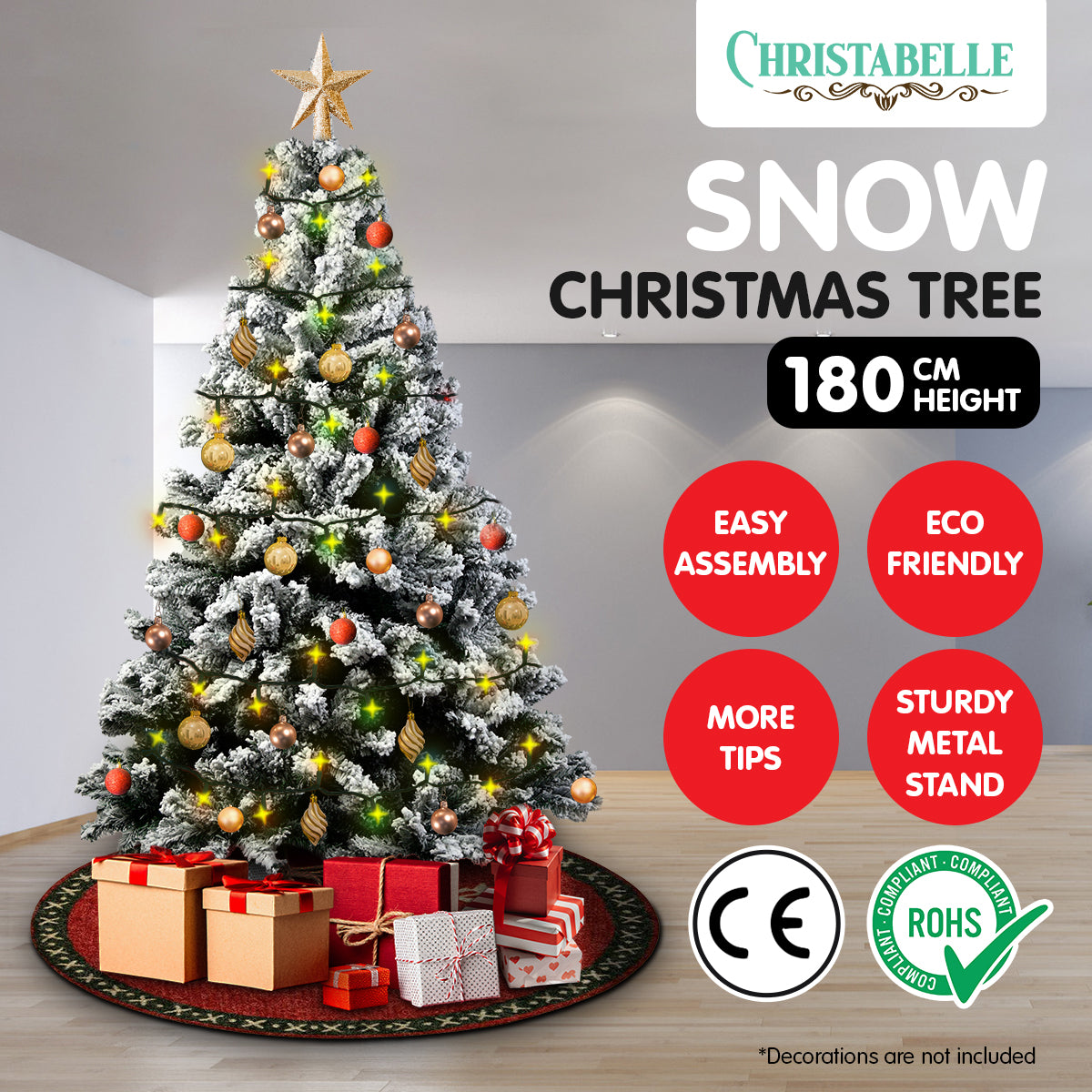 Christabelle Snow-Tipped Artificial Christmas Tree 1.8m - 850 Tips - SILBERSHELL