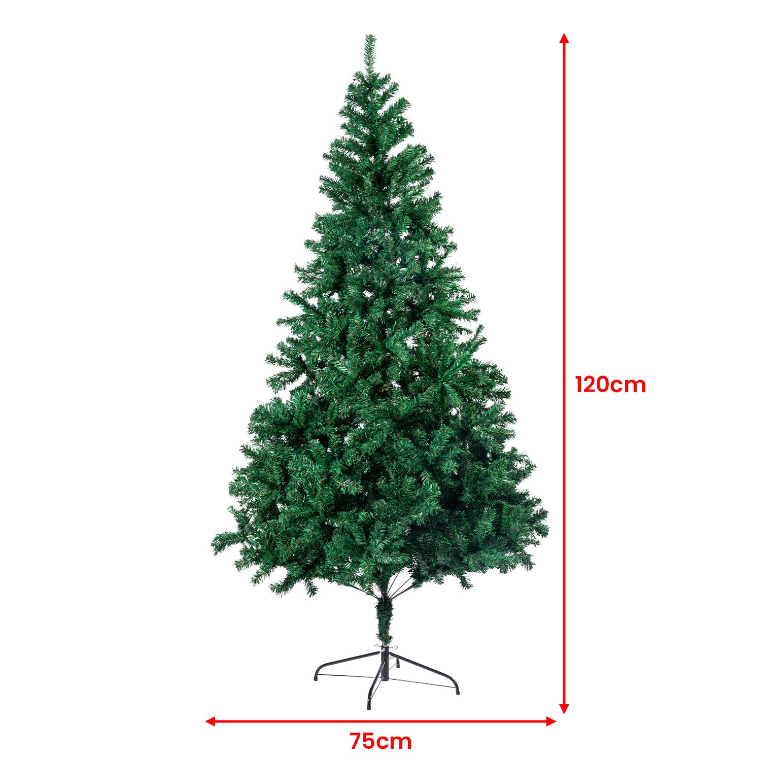 Christabelle Christmas Tree Decor 1.2m Xmas Decorations - 300 Tips Green - SILBERSHELL