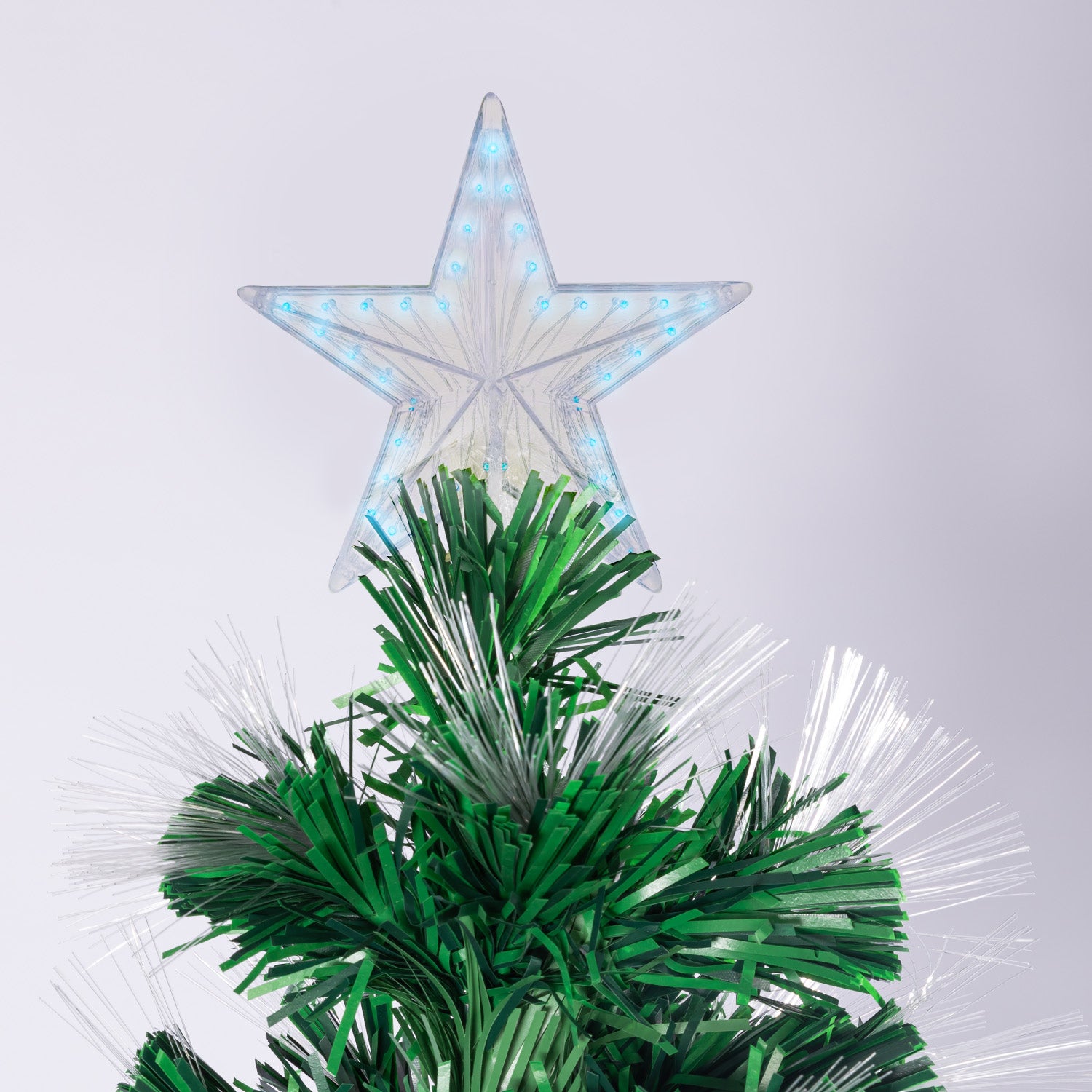 Christabelle 1.8m Enchanted Pre Lit Fibre Optic Christmas Tree Stars Xmas Decor - SILBERSHELL