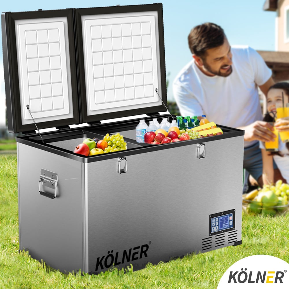 Kolner 125l Portable Fridge Cooler Freezer Camping Car Refrigerator - SILBERSHELL