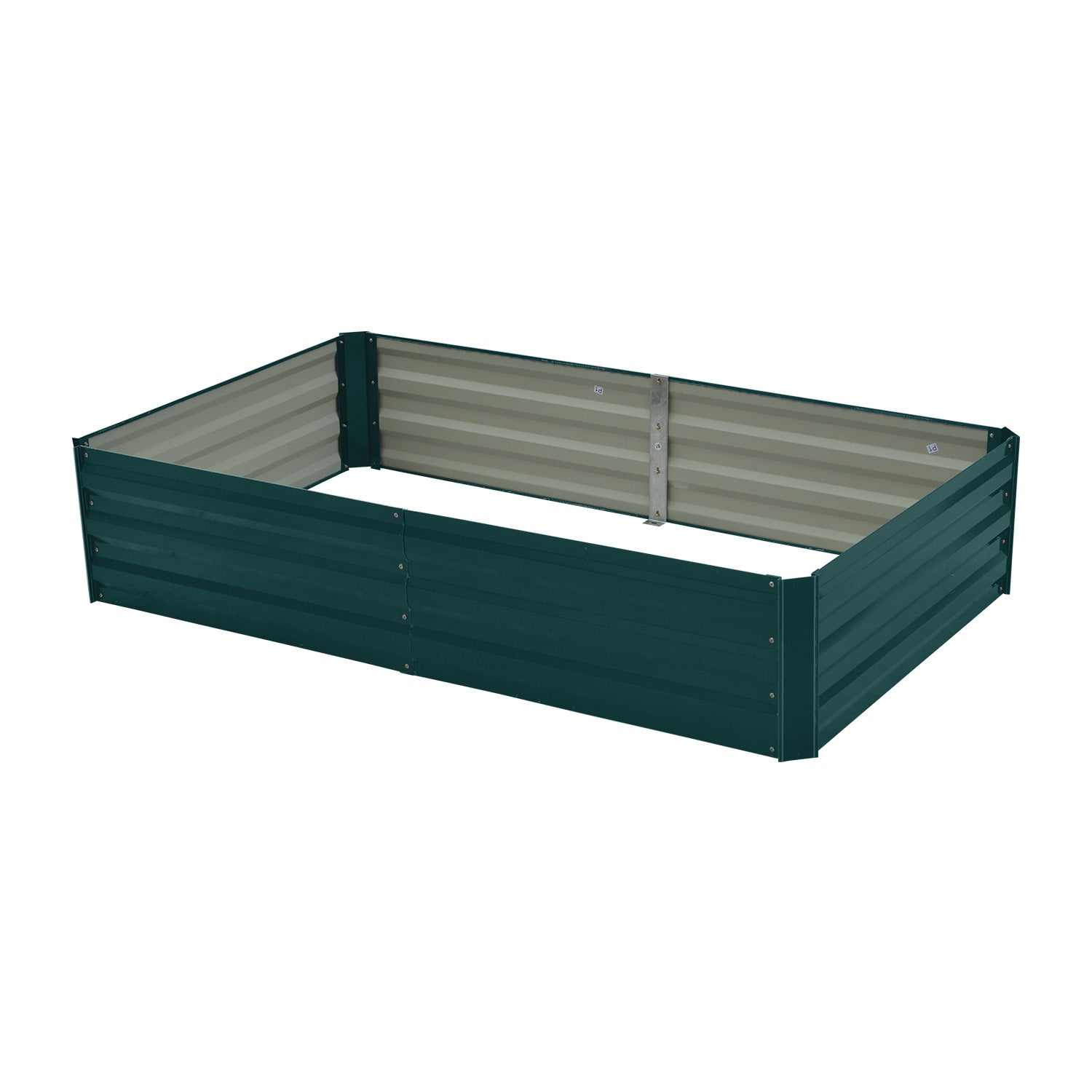 Wallaroo Garden Bed 150 x 90 x 30cm Galvanized Steel - Green - SILBERSHELL