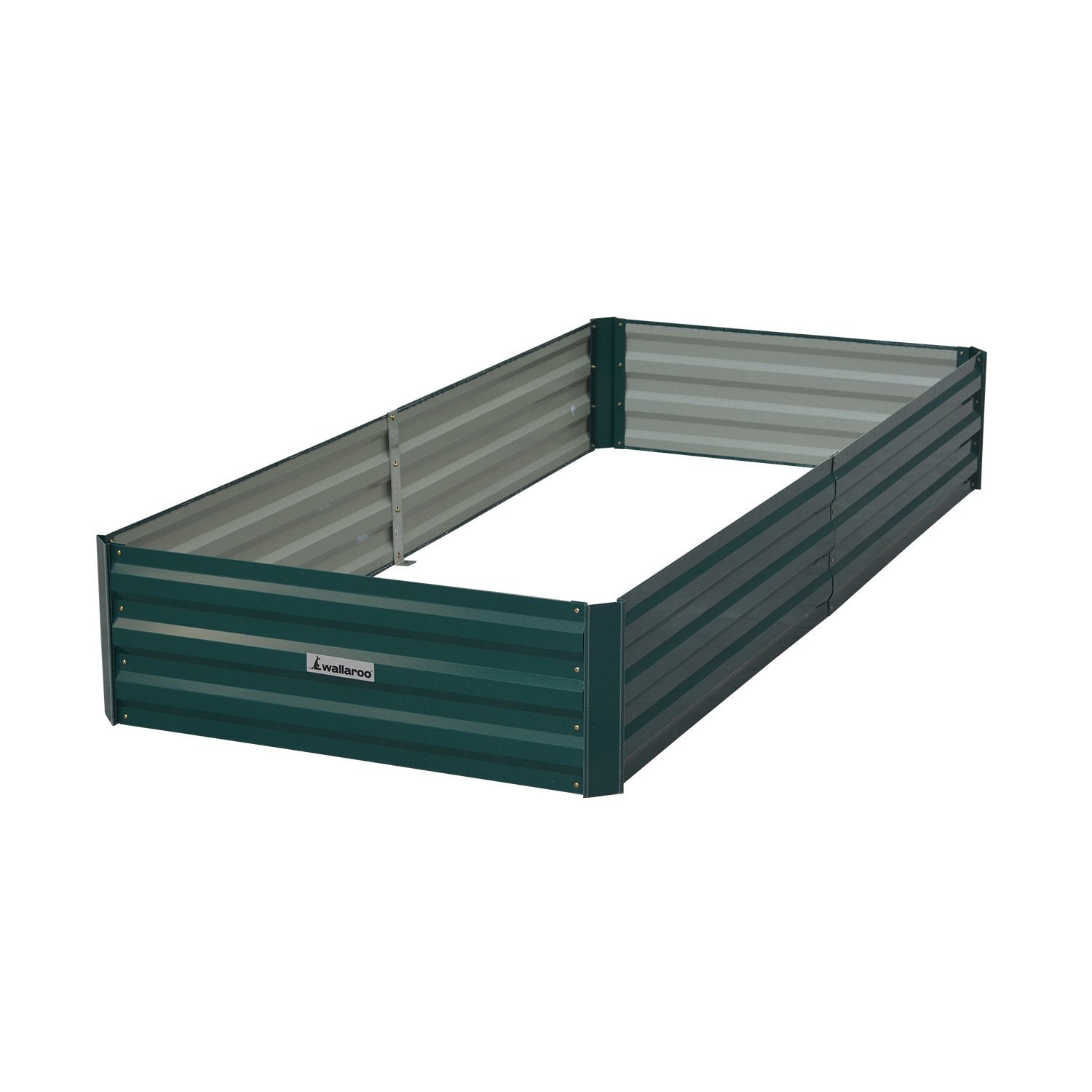 Wallaroo Garden Bed 210 x 90 x 30cm Galvanized Steel - Green - SILBERSHELL