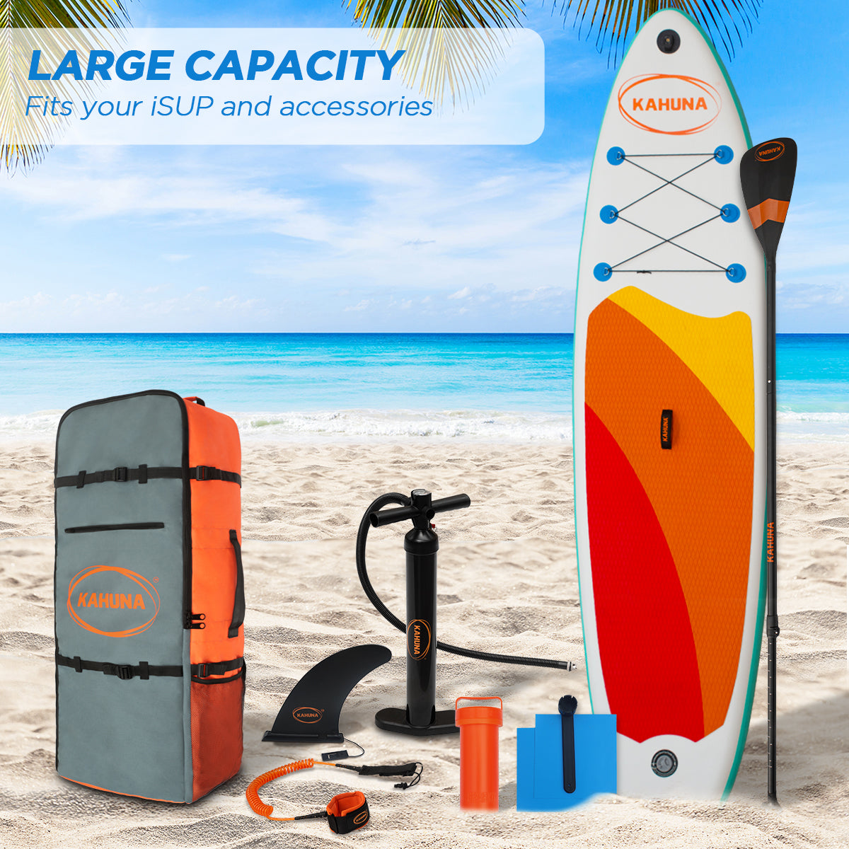 Kahuna Hana Travel Bag for Inflatable Stand Up Paddle iSUP Boards - SILBERSHELL