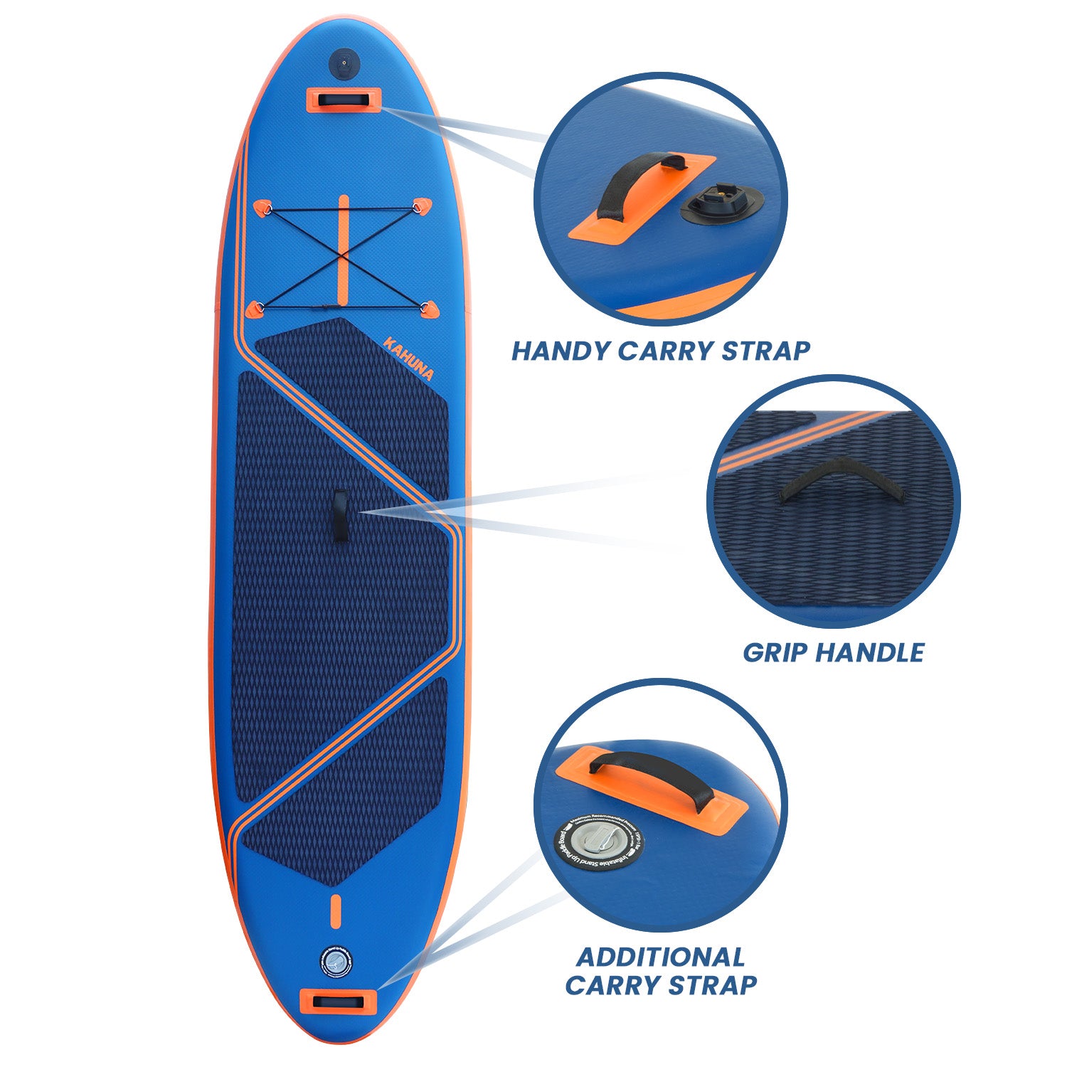 Kahuna Kai Premium Sports 10.6FT Inflatable Paddle Board - SILBERSHELL