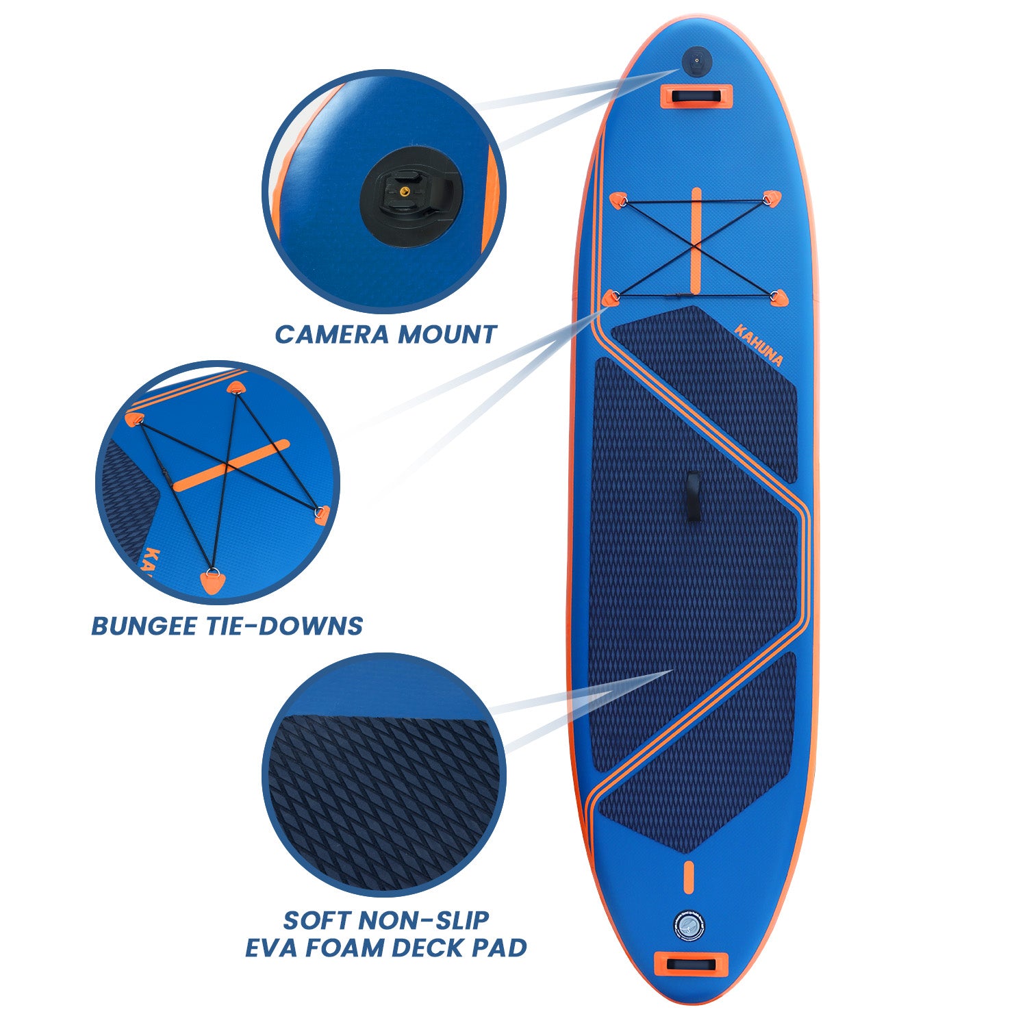 Kahuna Kai Premium Sports 10.6FT Inflatable Paddle Board - SILBERSHELL