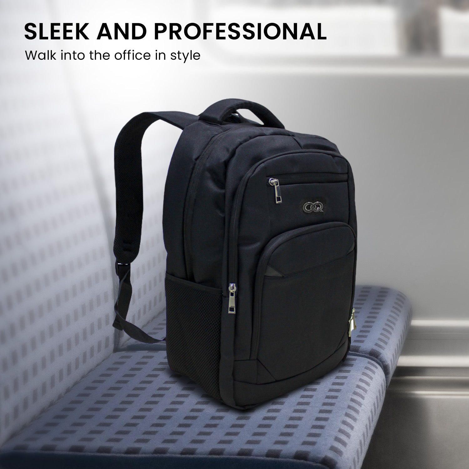 Klika Large Water-Resistant Travel Laptop Backpack - SILBERSHELL