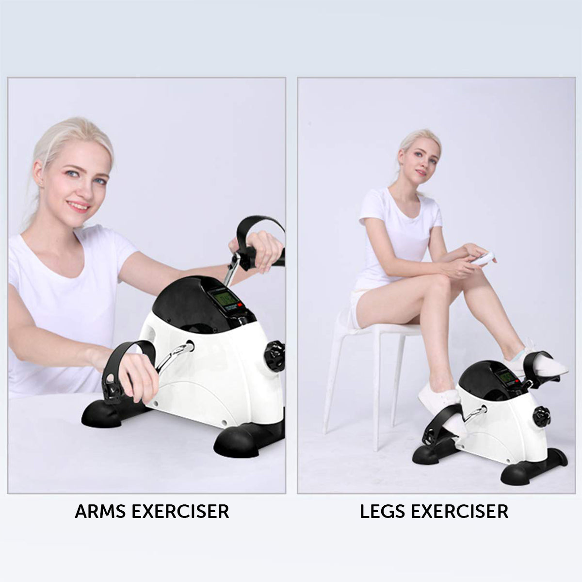 Powertrain Mini Exercise Bike Arm and Leg Pedal Exerciser - SILBERSHELL