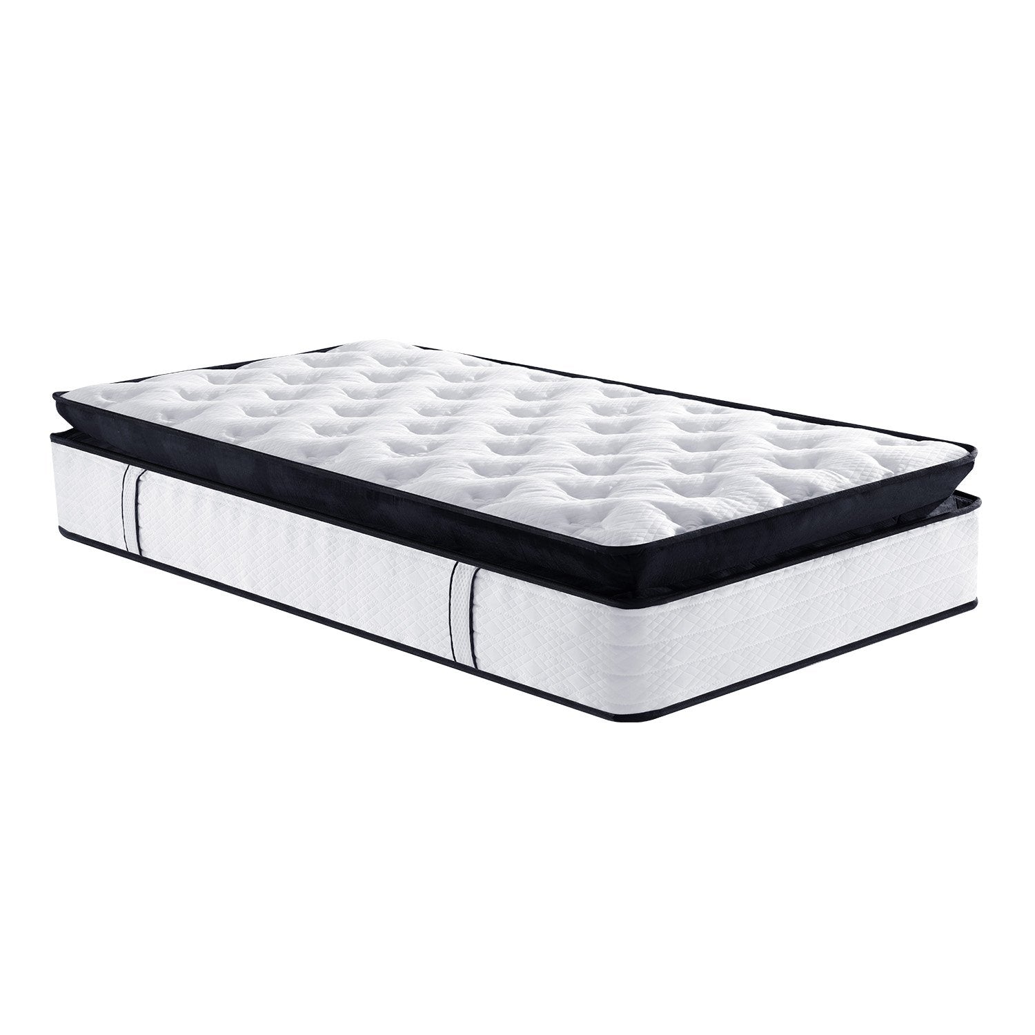 Laura Hill King Single Mattress Bed Size Euro Top 5 Zone Spring Foam 32cm - SILBERSHELL