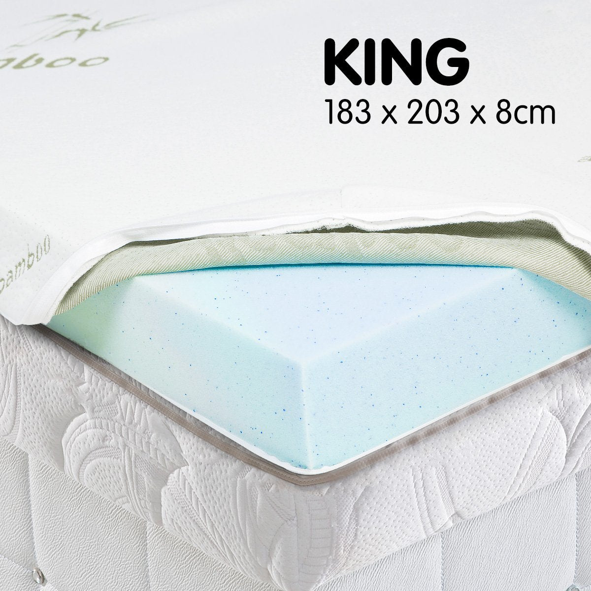 Laura Hill Cool Gel Memory Foam Mattress Topper - King - SILBERSHELL