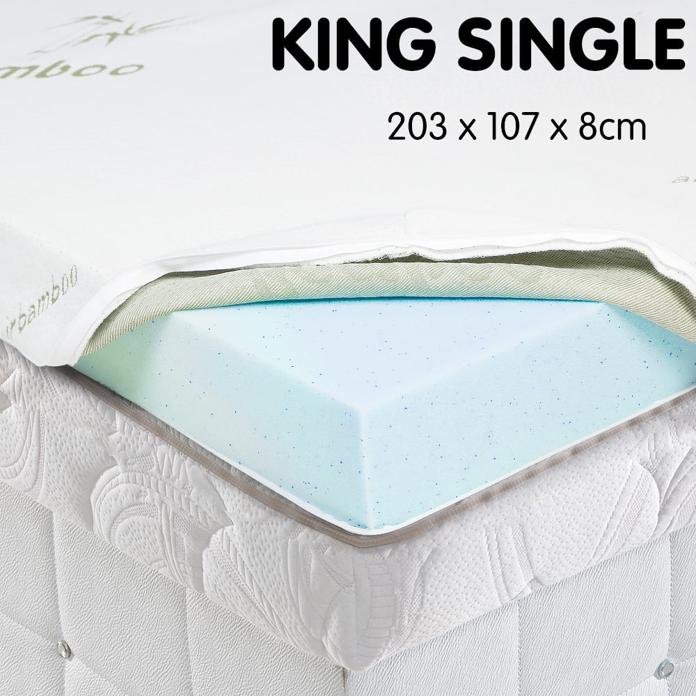 Laura Hill Cool Gel Memory Foam Mattress Topper - King Single - SILBERSHELL