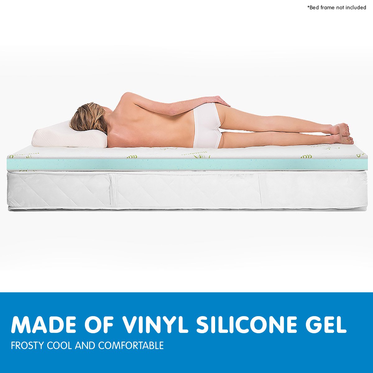 Laura Hill Cool Gel Memory Foam Mattress Topper - Single - SILBERSHELL