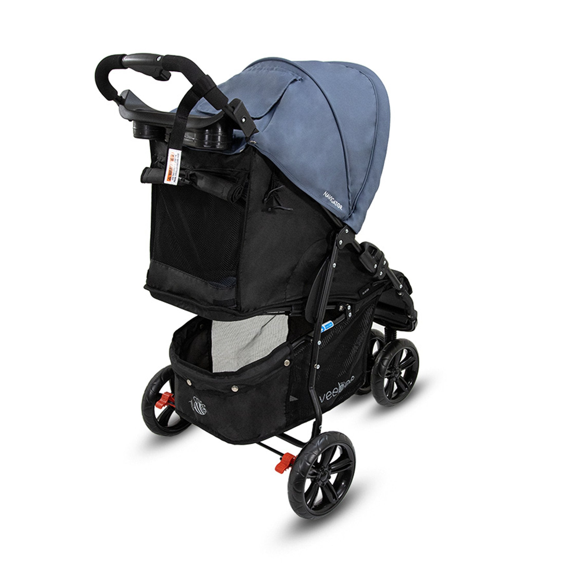 Veebee Navigator Stroller 3-wheel Pram For Newborns To Toddlers - Glacier - SILBERSHELL