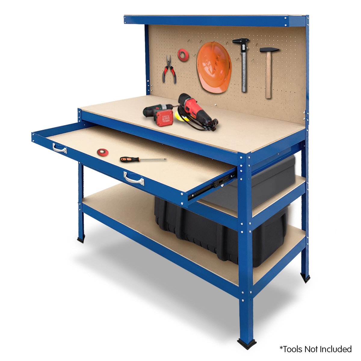Kartrite 3-layered Work Bench Garage Storage Table Tool Shop Shelf - SILBERSHELL