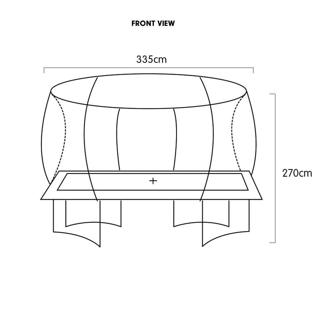 Kahuna 8ft x 11ft Outdoor Rectangular Trampoline With Safety Enclosure - SILBERSHELL