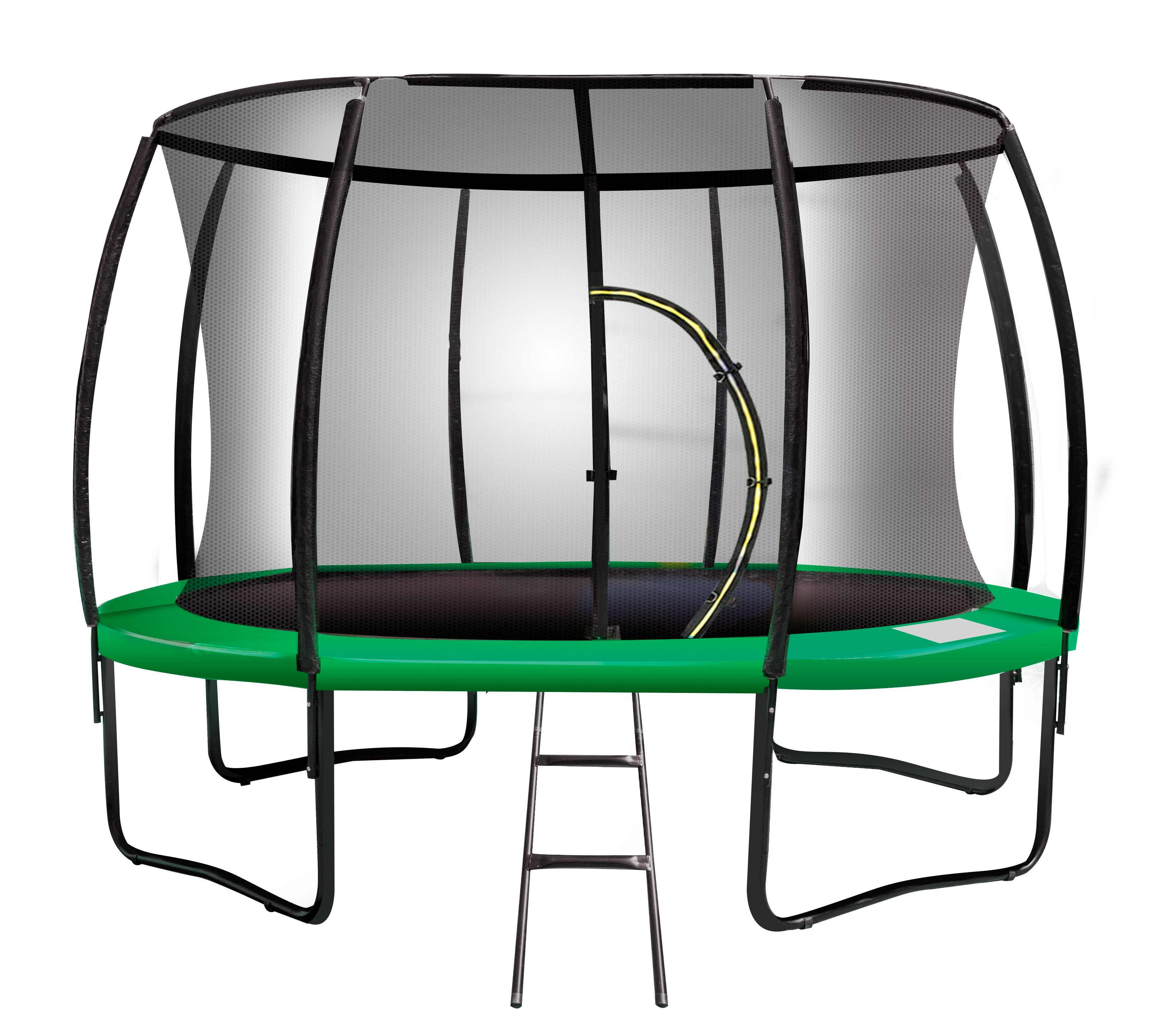 Kahuna 8ft Trampoline Free Ladder Spring Mat Net Safety Pad Cover Round Enclosure Green - SILBERSHELL