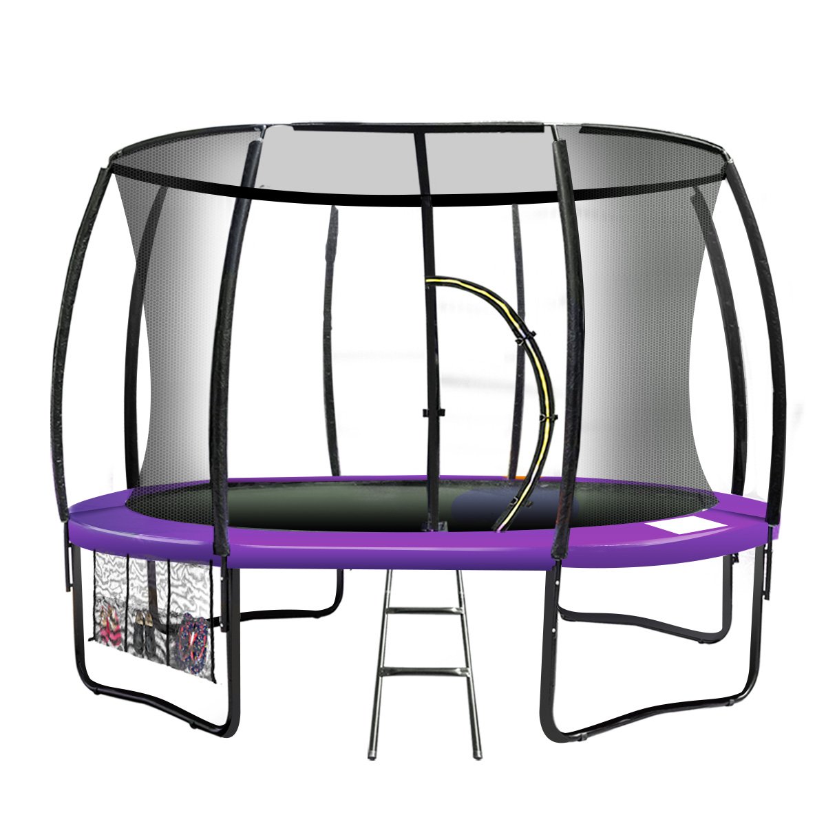 Kahuna 10ft Trampoline Free Ladder Spring Mat Net Safety Pad Cover Round Enclosure Purple - SILBERSHELL