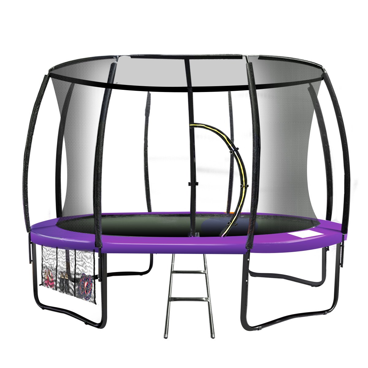 Kahuna 14ft Trampoline Free Ladder Spring Mat Net Safety Pad Cover Round Enclosure - Purple - SILBERSHELL