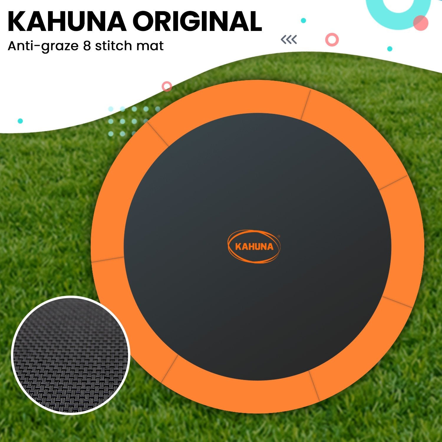 Kahuna Twister 14ft Springless Trampoline Outdoor Kids Safety Net Pad Mat - SILBERSHELL