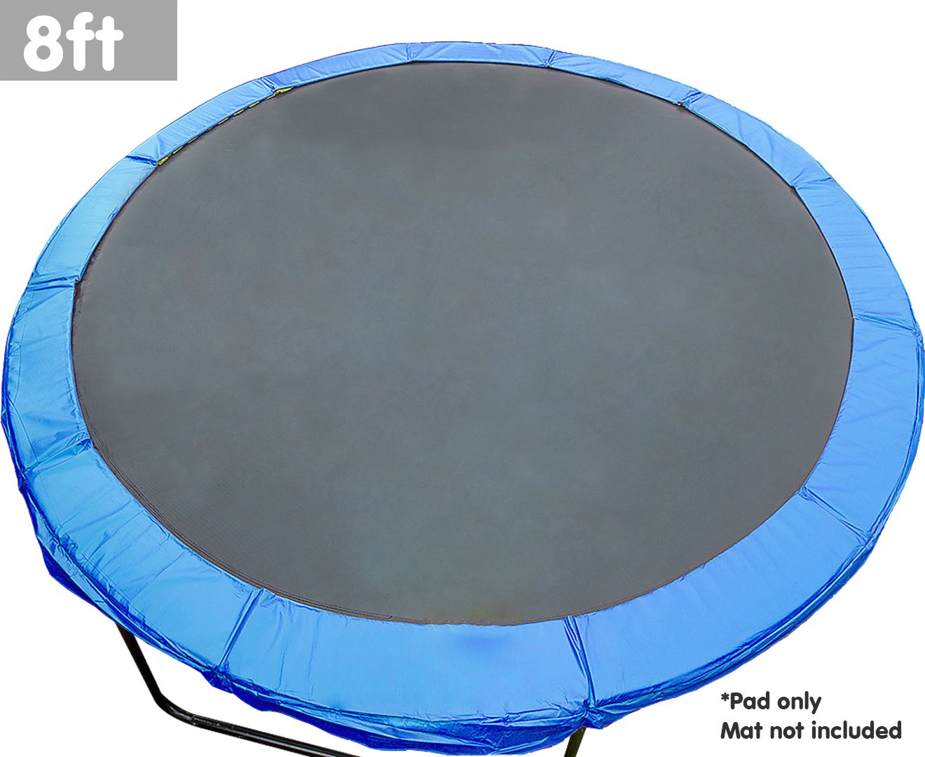 Kahuna 8ft Replacement Reinforced Outdoor Round Trampoline Safety Spring Pad Cover (8 Feet) - SILBERSHELL