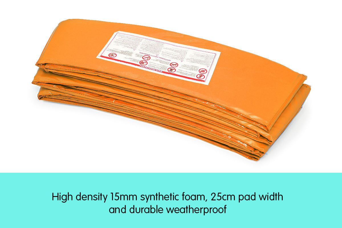 Kahuna 12ft Trampoline Replacement Pad Round - Orange - SILBERSHELL