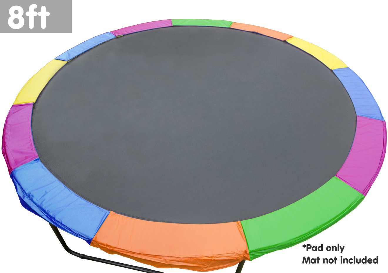 Kahuna 8ft Trampoline Replacement Pad Round - Rainbow - SILBERSHELL